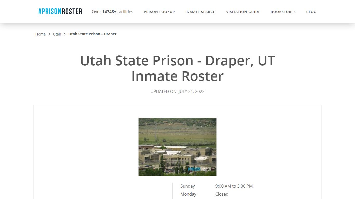 Utah State Prison - Draper, UT Inmate Roster - Prisonroster