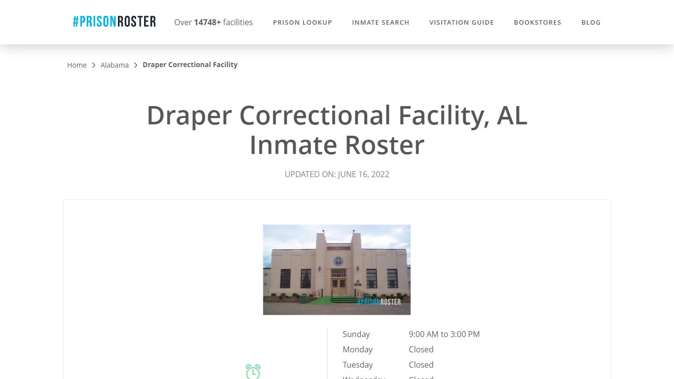 Draper Correctional Facility, AL Inmate Roster - Prisonroster